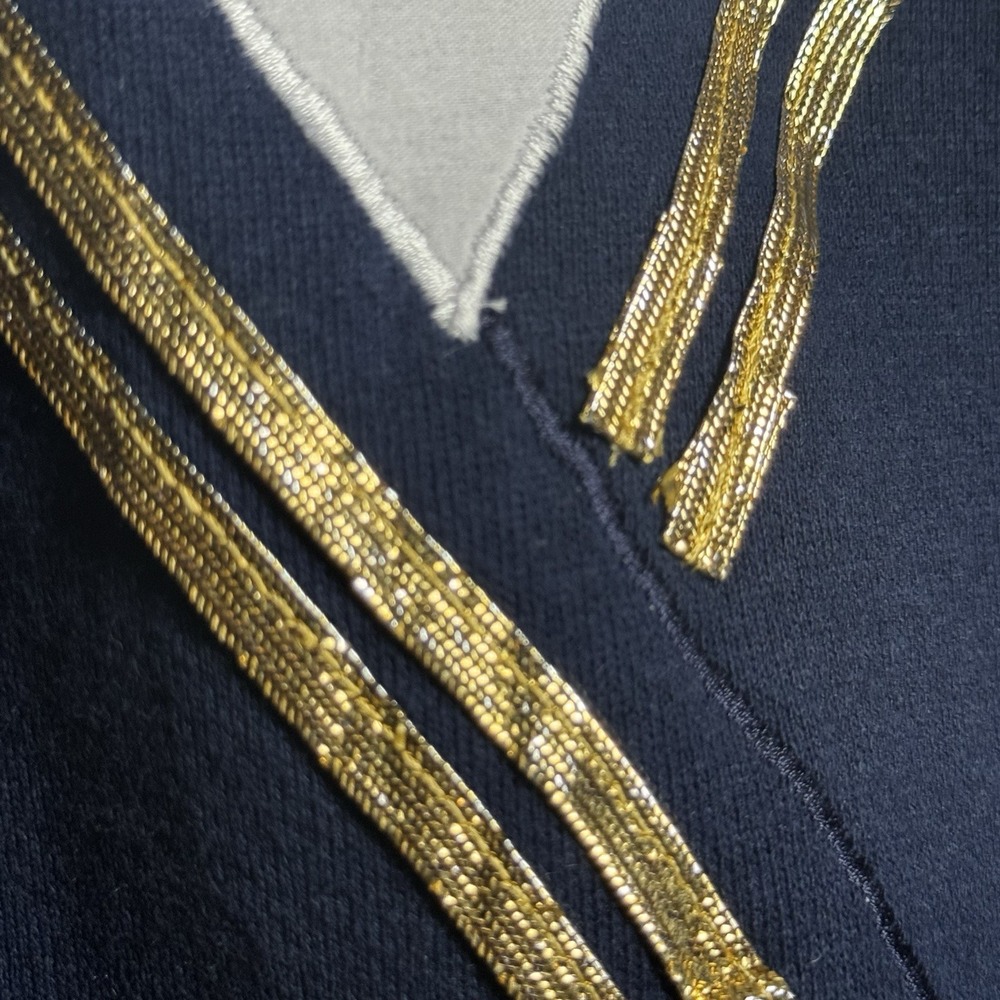 Vtg 1980s HALLOWEEN COSTUME XL Navy Blue Sailor Nautical Sweatshirt Crewneck - Picture 14 of 16